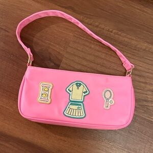 Stoney Clover Lane Pink Shoulder Bag with Tennis Patches